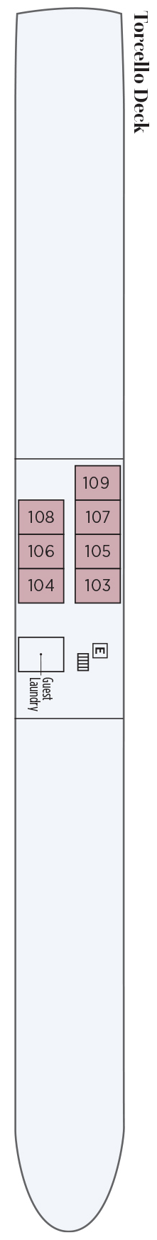 Deck plan for Torcello Deck