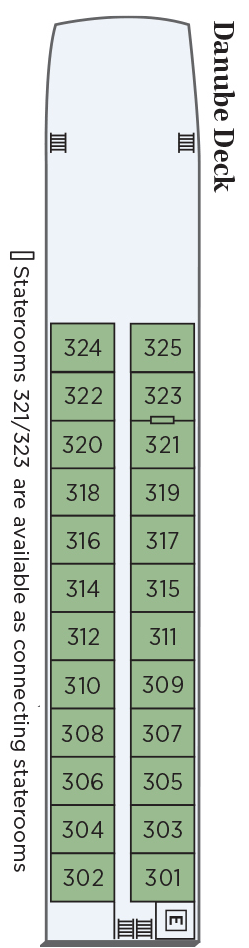 Deck plan for Danube Deck