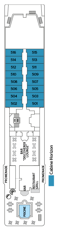 Deck plan for Deck 5