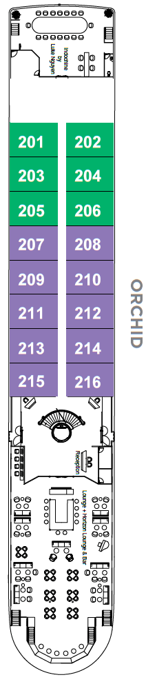 Deck plan for Orchid Deck
