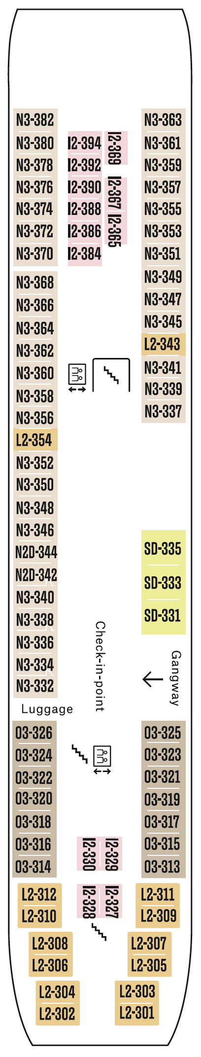 Deck plan for Deck 3
