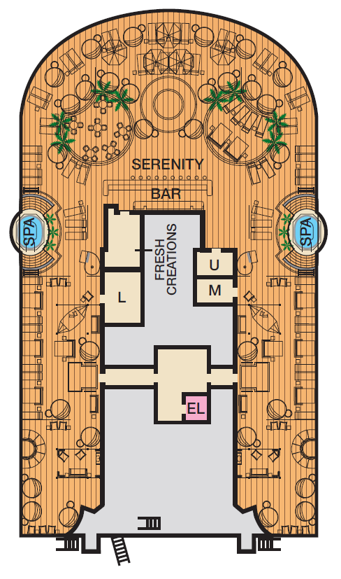 Deck plan for Deck 15 Serenity
