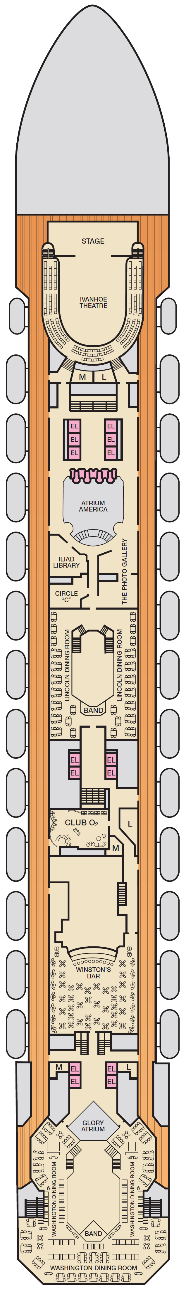 Deck plan for Deck 4 Atlantic