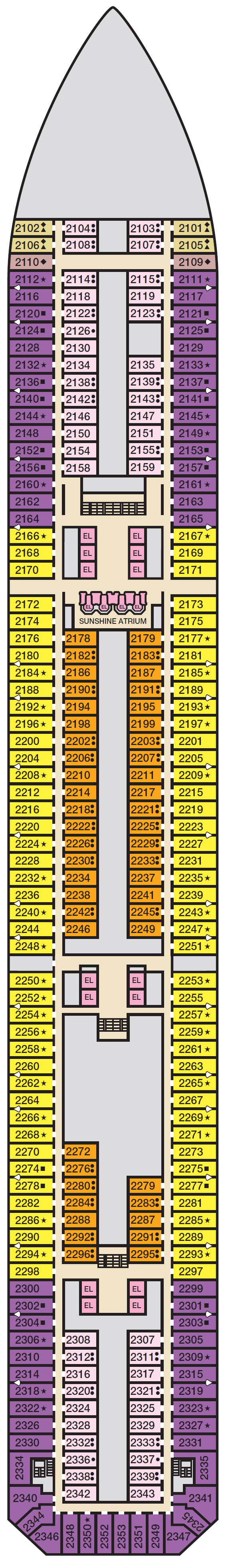 Deck plan for Deck 2 Main