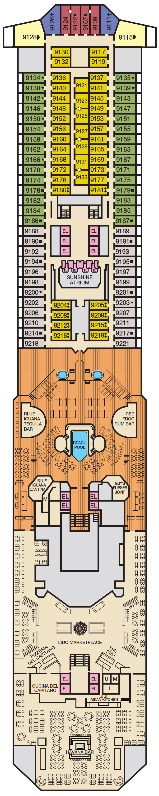 Deck plan for LIDO