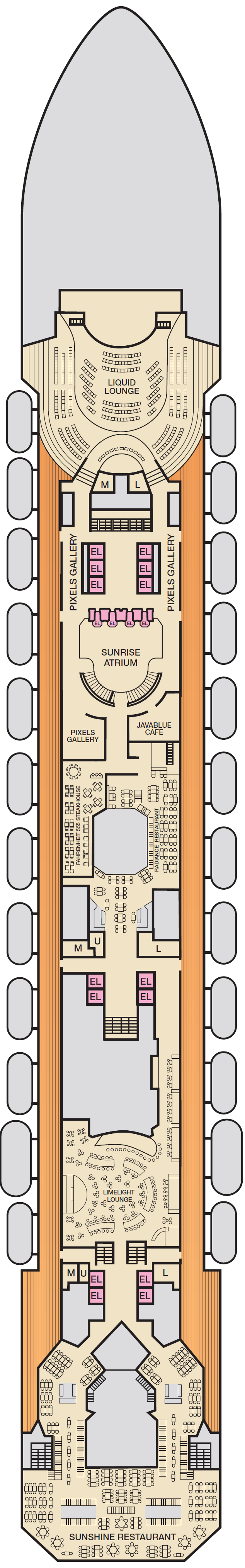 Deck plan for Deck 4 Atlantic