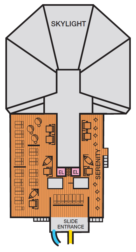 Deck plan for Deck 14 Sky