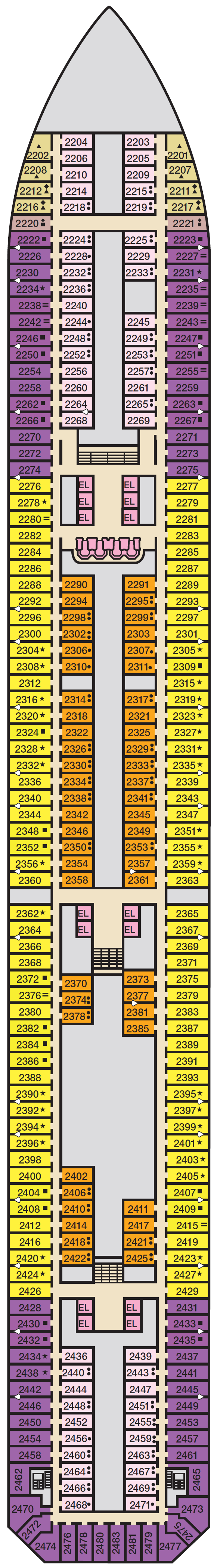 Deck plan for Deck 2