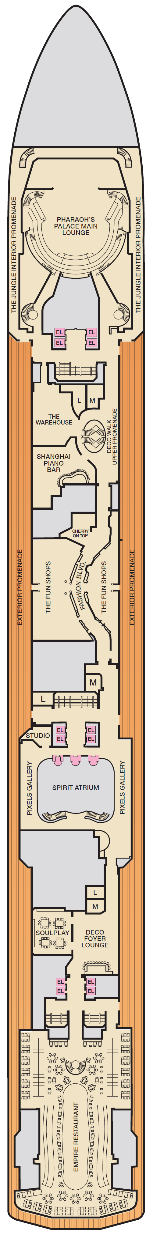 Deck plan for Deck 3 Atlantic