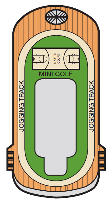 Deck plan for Deck 11 Sports - Forward