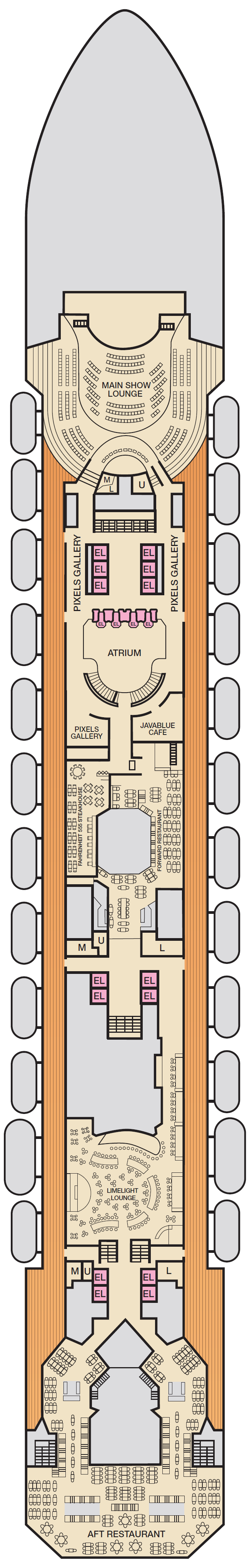 Deck plan for Deck 4 Atlantic