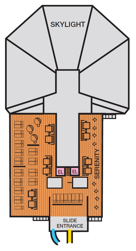 Deck plan for Deck 14 Sky