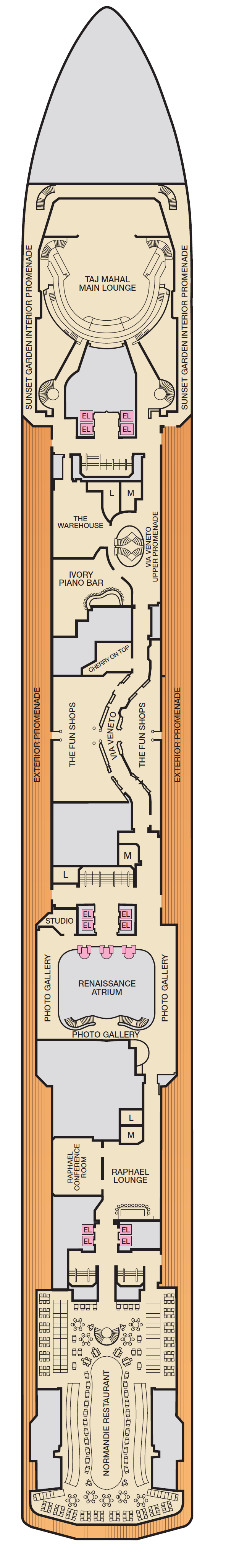 Deck plan for Deck 3 Atlantic
