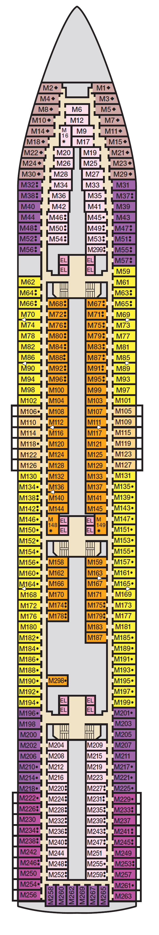 Deck plan for Deck 5 - MAIN