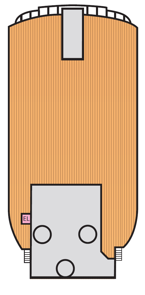Deck plan for Deck 15 - SUN