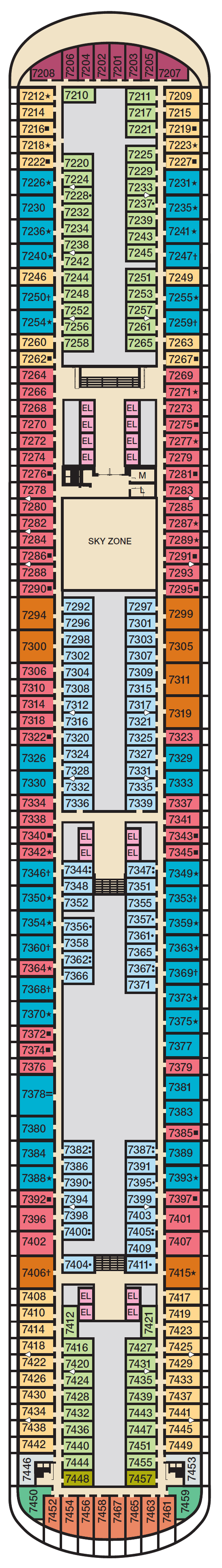 Deck plan for Deck 7 EMPRESS