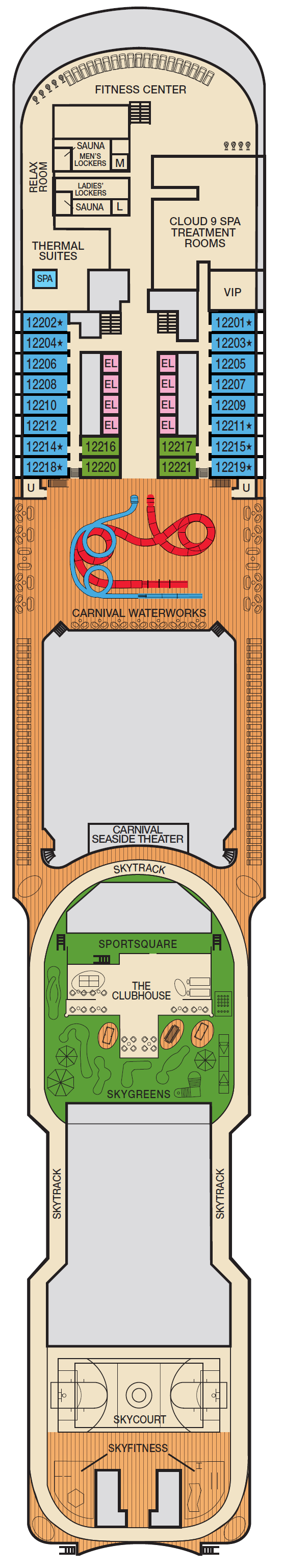 Deck plan for Deck 12 SPA
