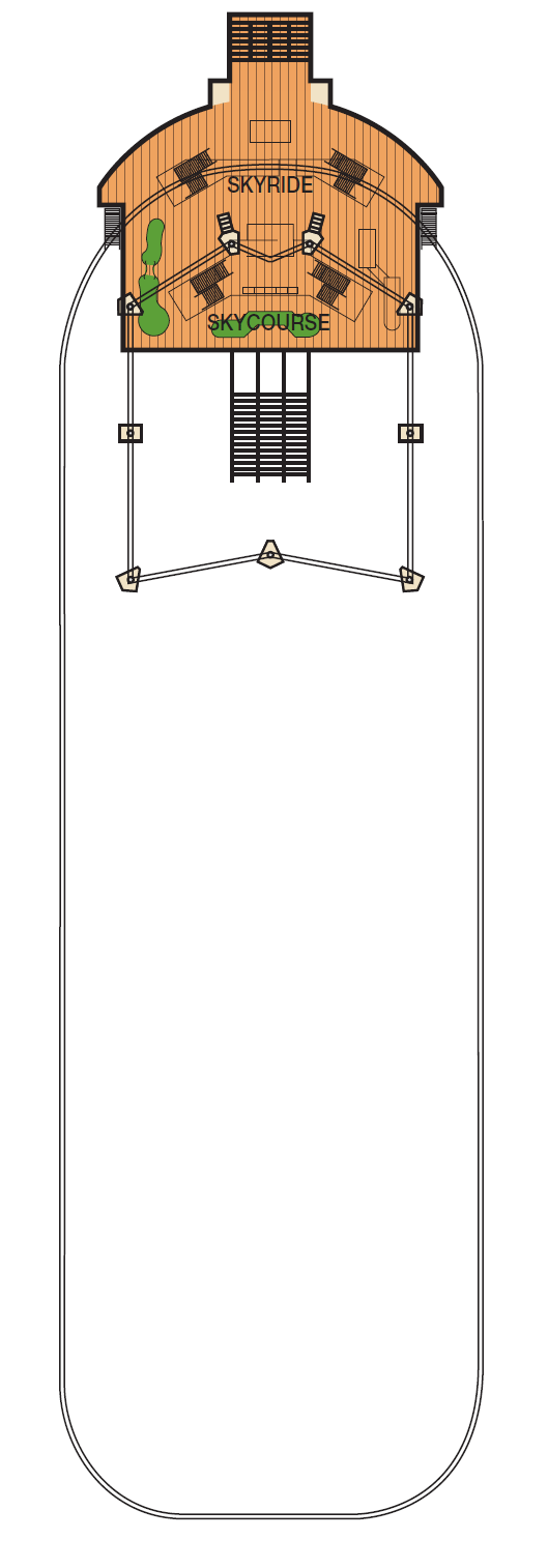 Deck plan for Deck 14 - Aft Spa