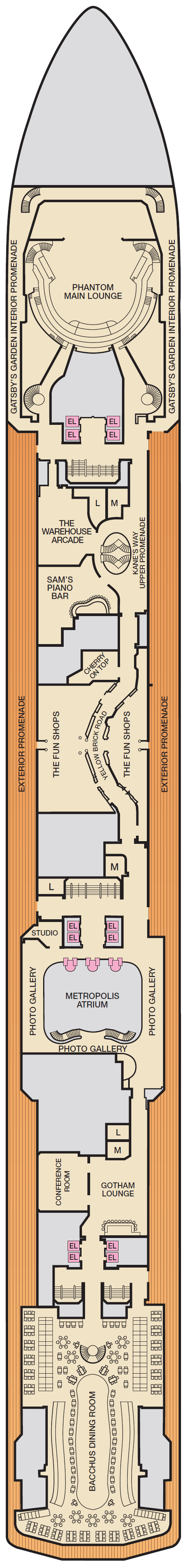Deck plan for Deck 3 Atlantic