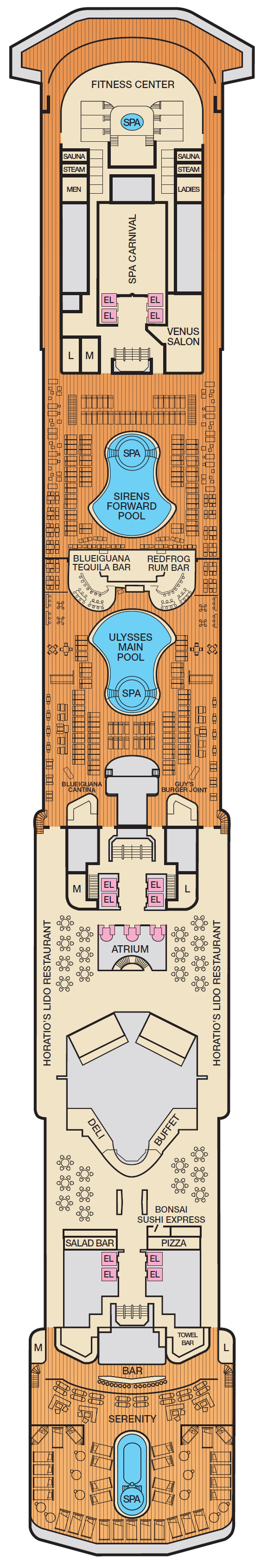 Deck plan for LIDO