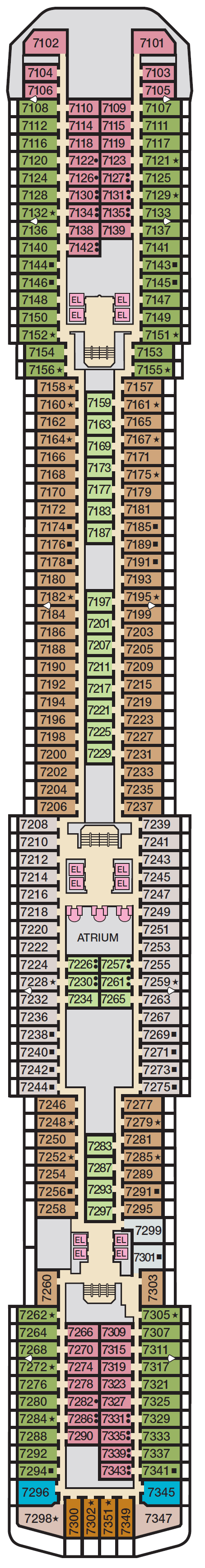 Deck plan for VERANDAH