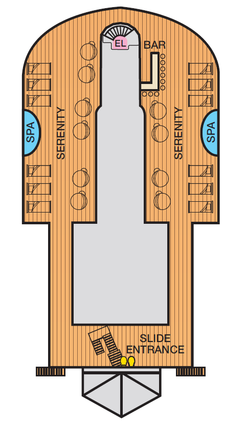 Deck plan for Deck 15 Sky