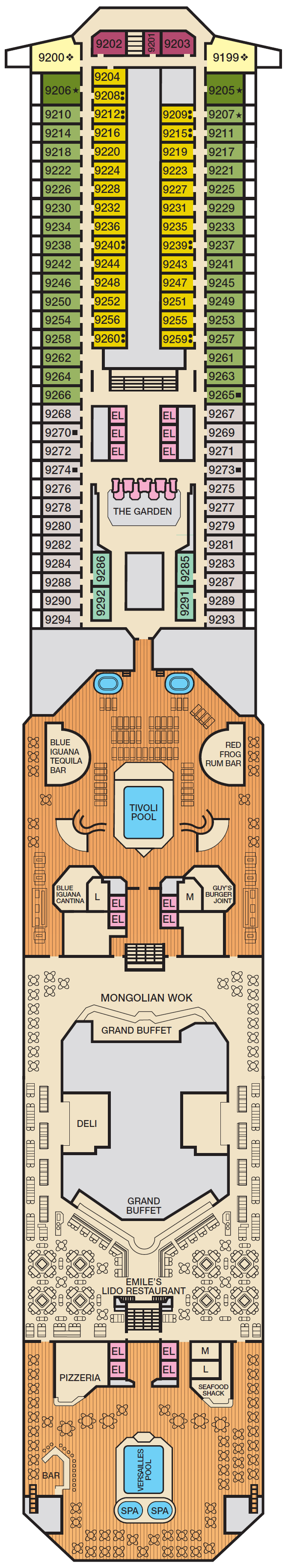 Deck plan for LIDO