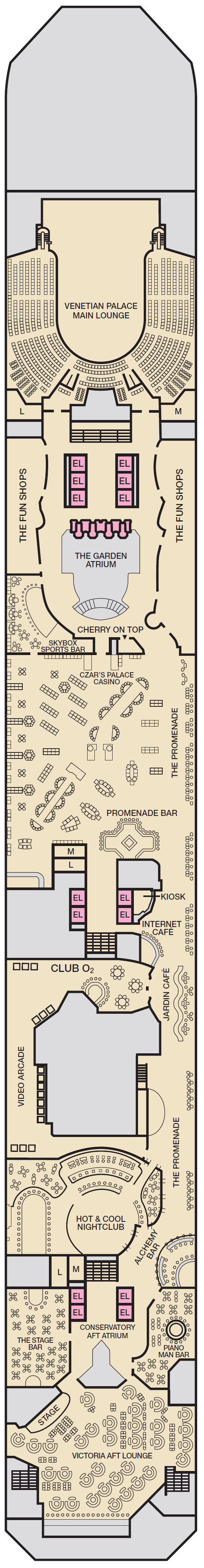 Deck plan for PROMENADE