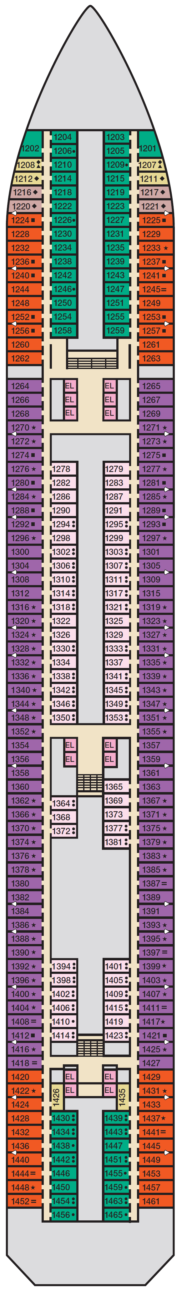 Deck plan for RIVIERA