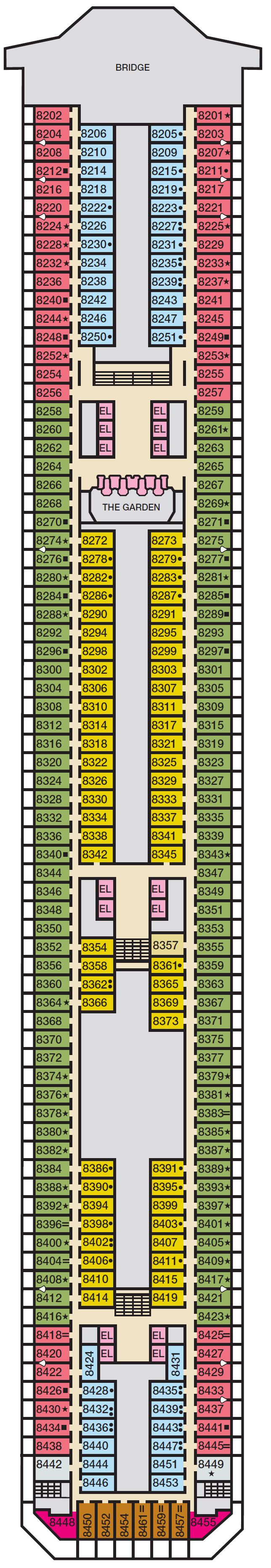 Deck plan for VERANDAH