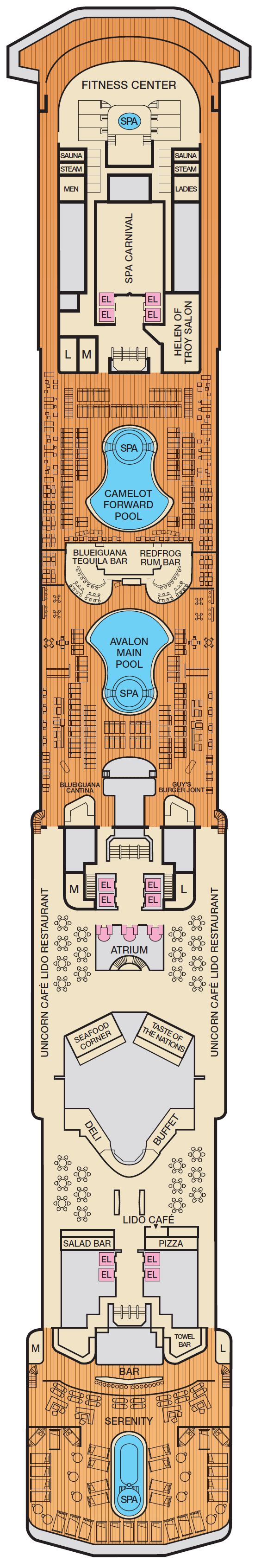 Deck plan for LIDO