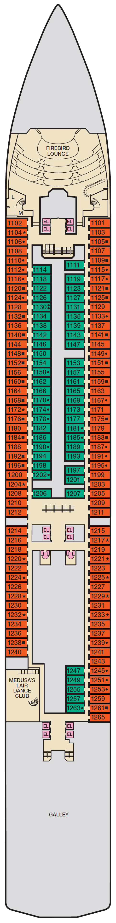 Deck plan for RIVIERA