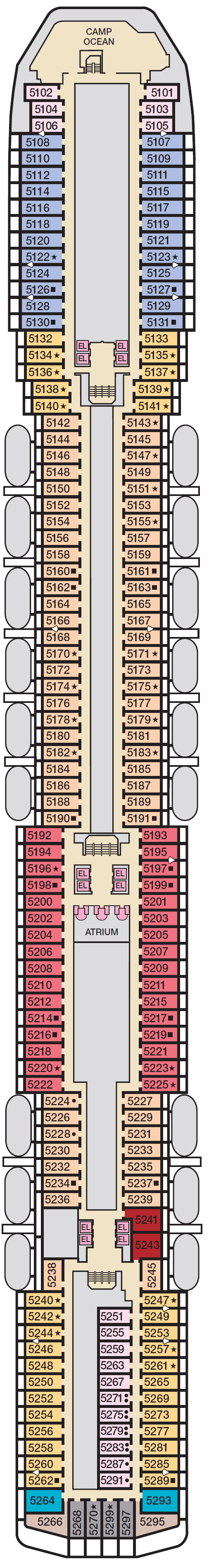 Deck plan for UPPER
