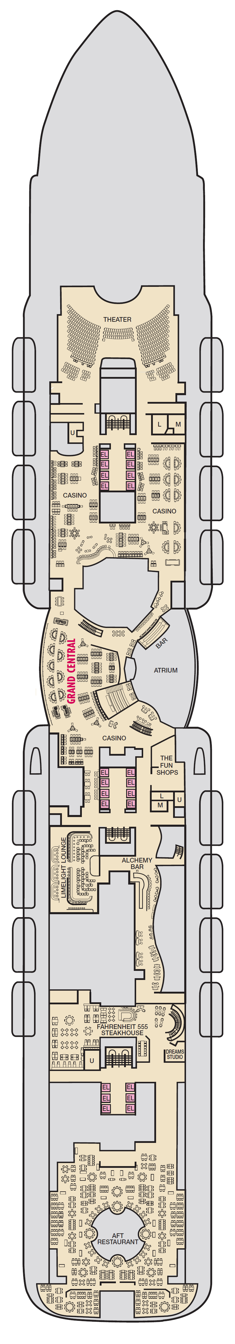 Deck plan for Deck 7