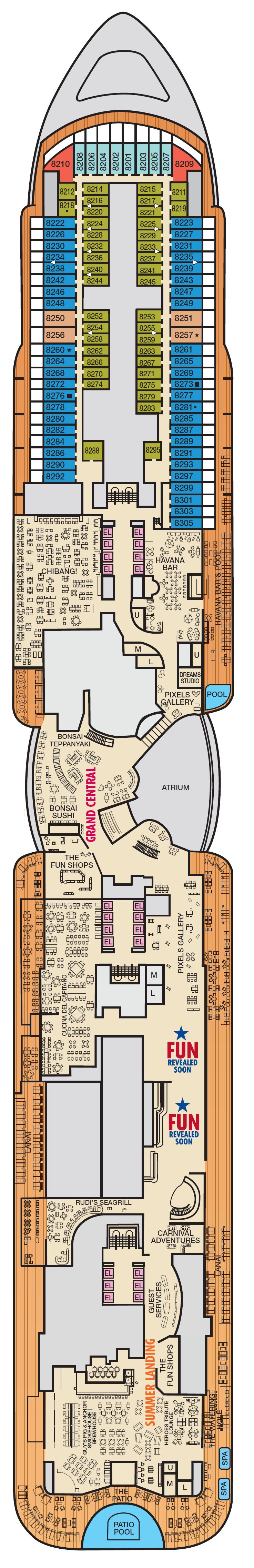 Deck plan for Deck  8 Verandah