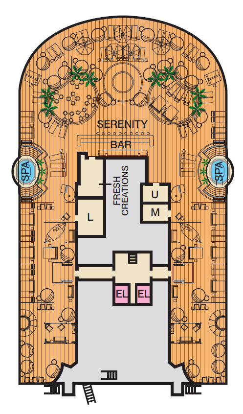 Deck plan for Deck 15 Serenity