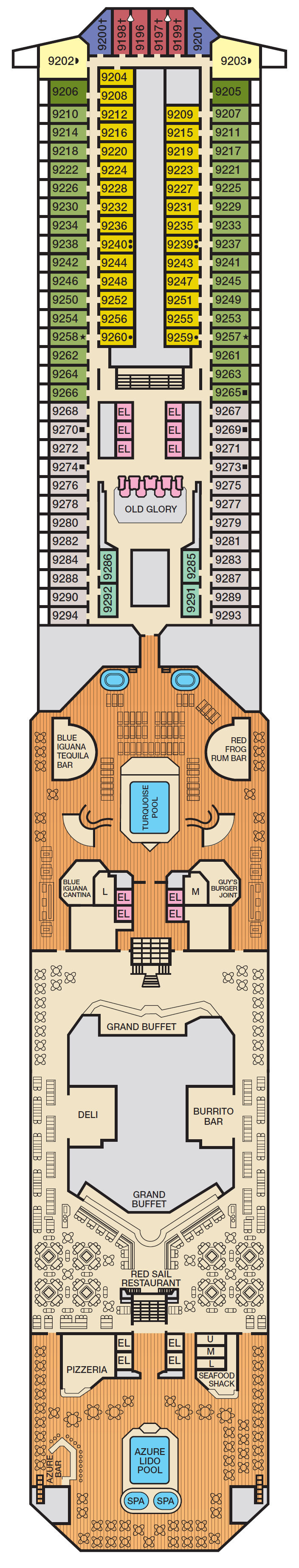 Deck plan for LIDO