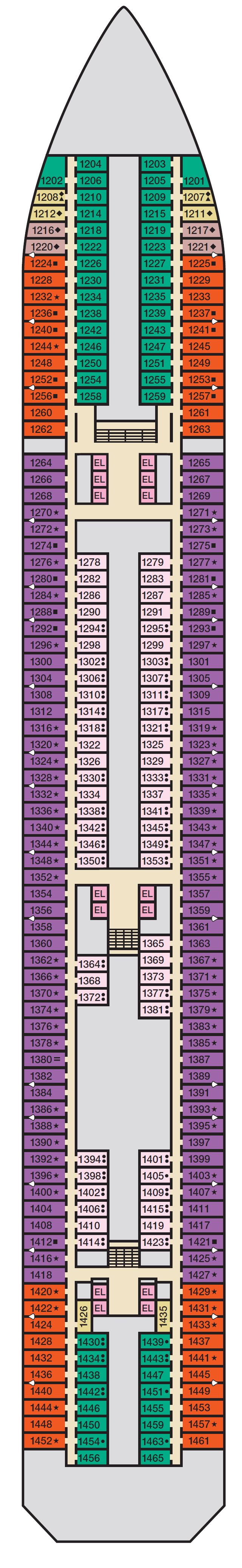 Deck plan for RIVIERA