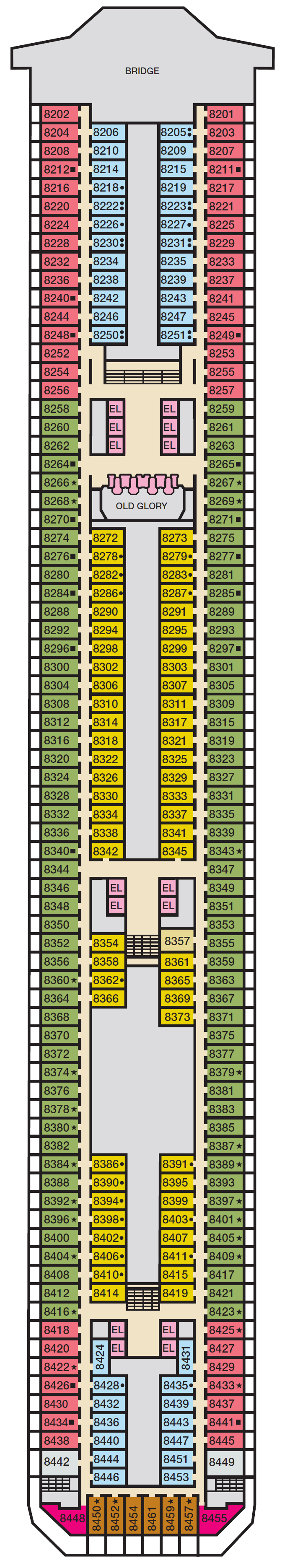 Deck plan for VERANDAH