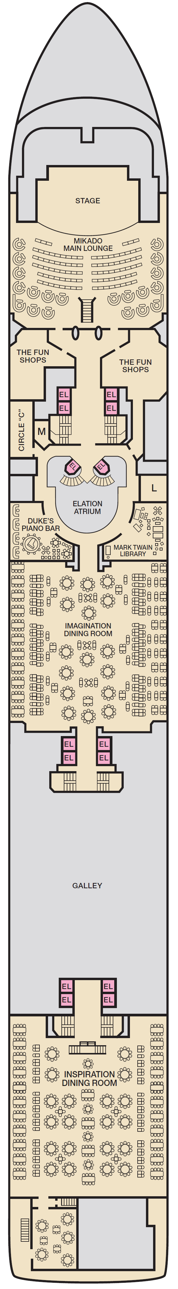 Deck plan for Deck 8 Atlantic