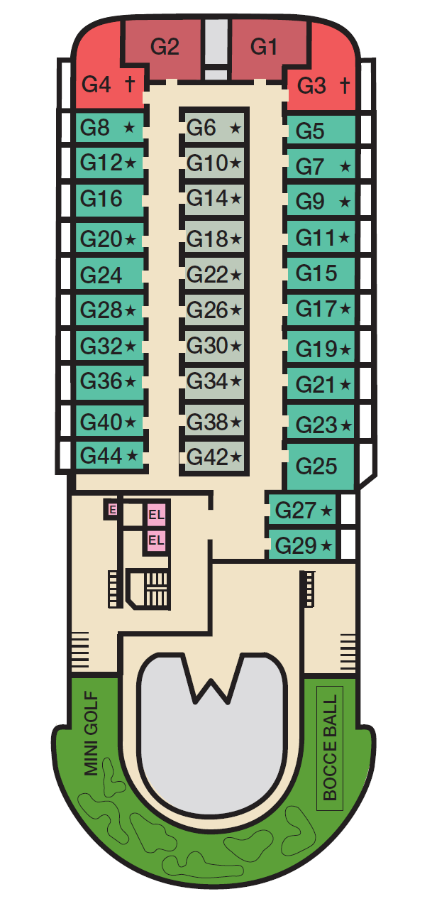 Deck plan for Deck 14 GRAND