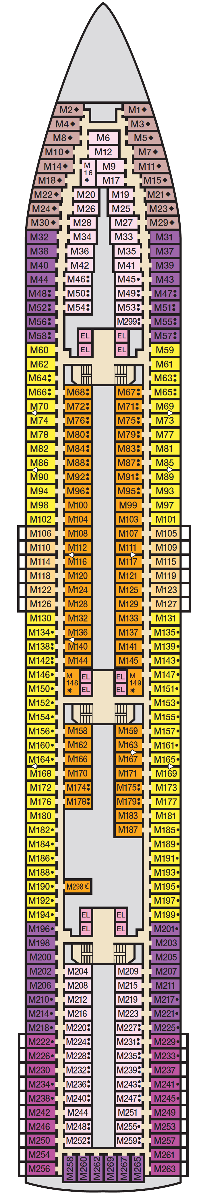 Deck plan for Deck 5 Main