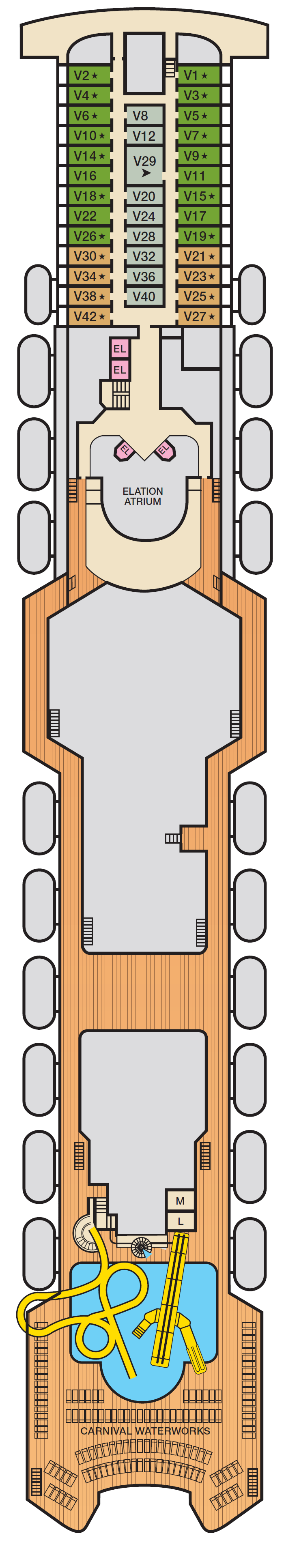Deck plan for Deck 11 Verandah