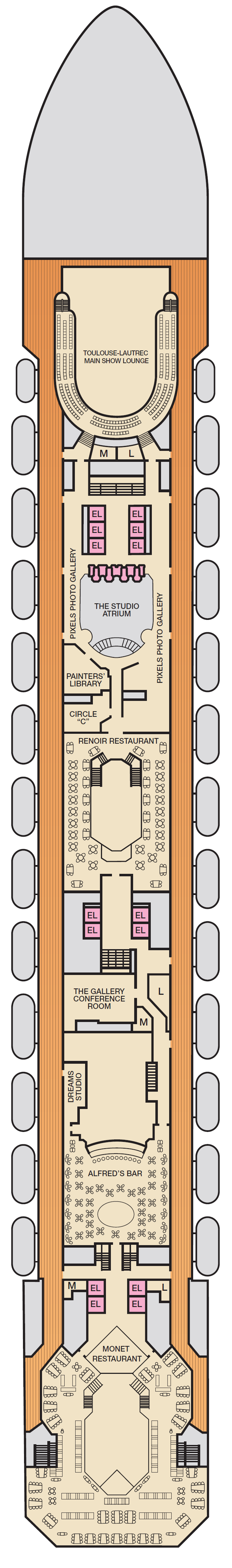 Deck plan for Deck 4 Atlantic
