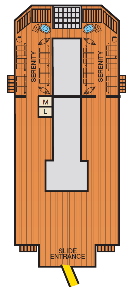 Deck plan for Deck 14 Sky