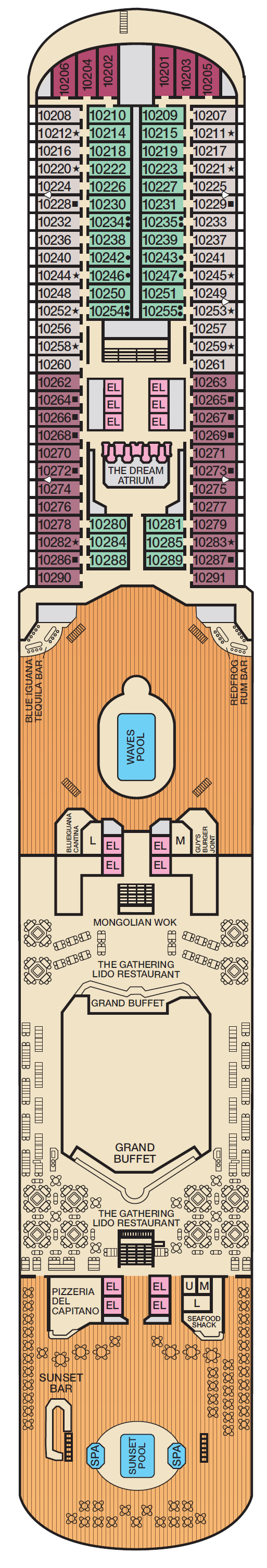 Deck plan for LIDO