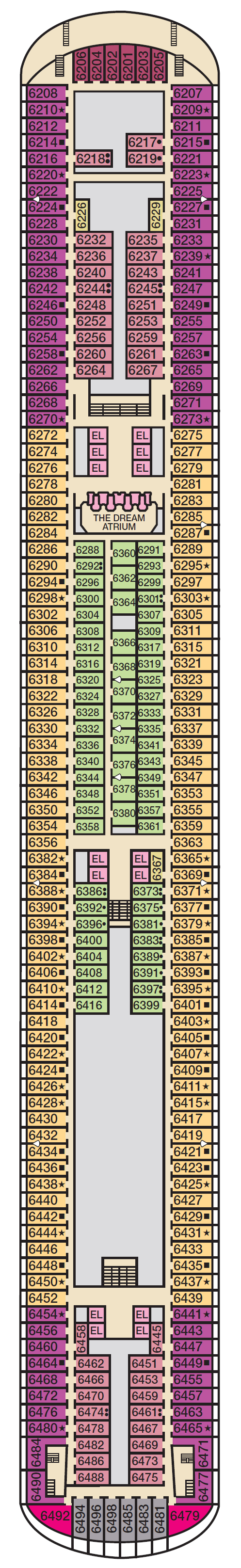 Deck plan for UPPER