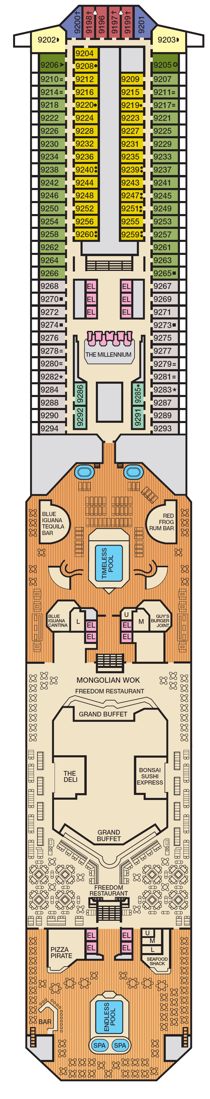 Deck plan for LIDO