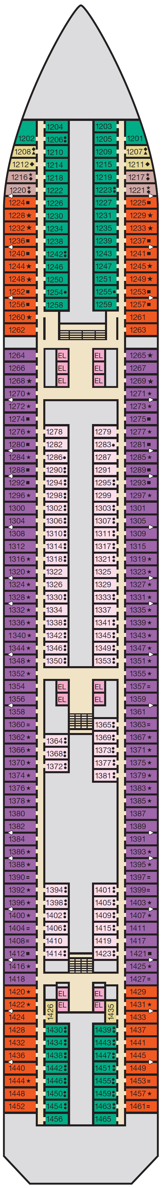 Deck plan for RIVIERA