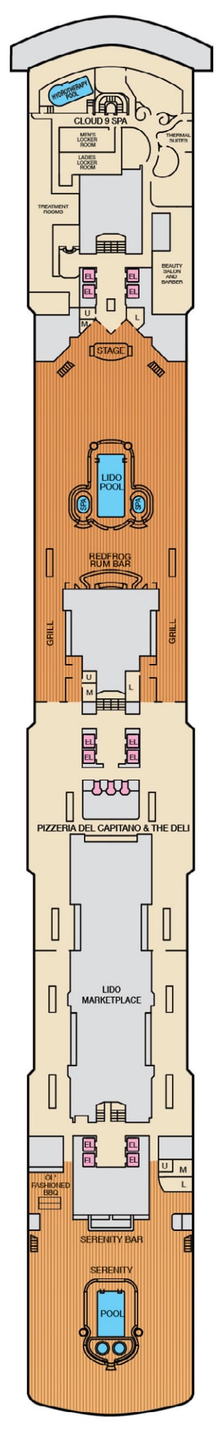Deck plan for Deck 9